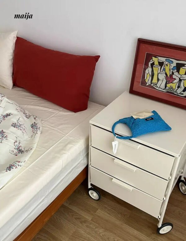Pastel Filing Cabinet Bedside Table - Image 3