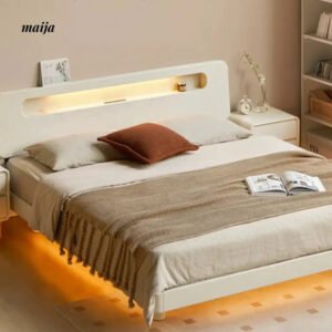GENJI Mikey Solid Wood Bed with Light