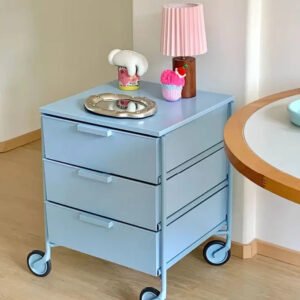 Pastel Filing Cabinet Bedside Table