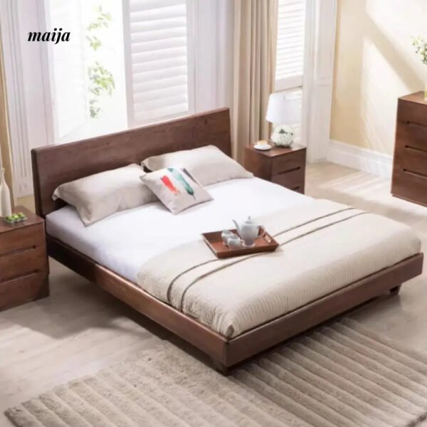 GENJI Flores Solid Wood Floating Bed - Image 14