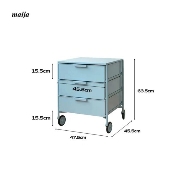 Pastel Filing Cabinet Bedside Table - Image 11