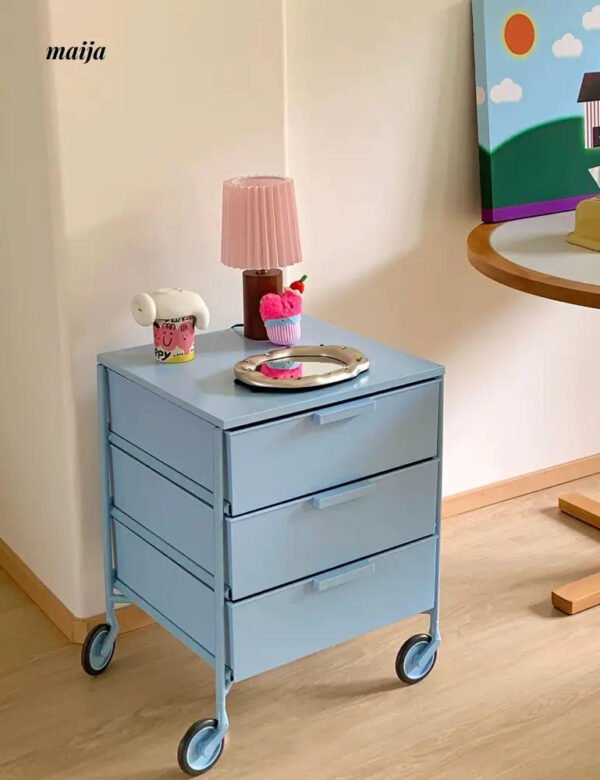 Pastel Filing Cabinet Bedside Table - Image 13