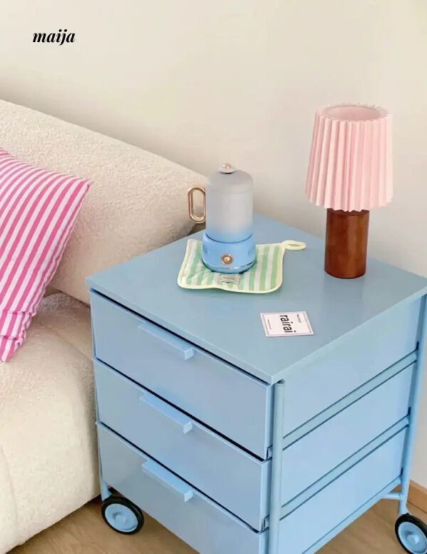 Pastel Filing Cabinet Bedside Table - Image 14
