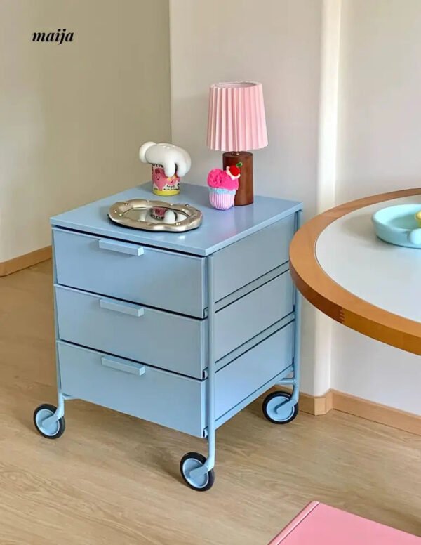 Pastel Filing Cabinet Bedside Table - Image 17
